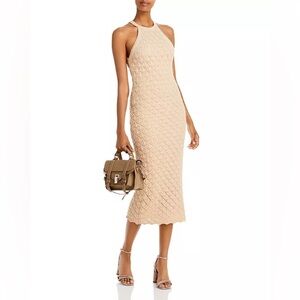 Alice + Olivia Dress Crochet Lulu Fitted Halter XL